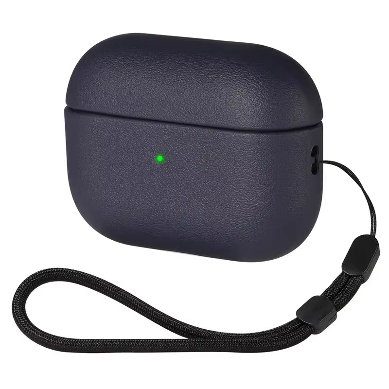 Leather Grain Case for Airppods Pro 2 for Airpods Pro 3 Case Airpods 4 3 Apple Bluetooth Earphone Accessories Protect Machine